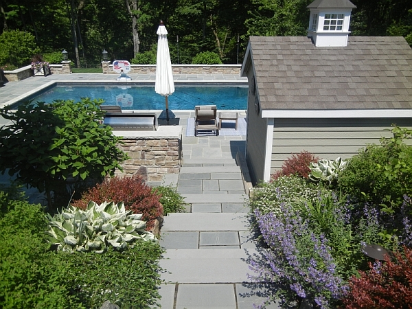 Fountain, Hardscape, Garden by Princeton Land Design